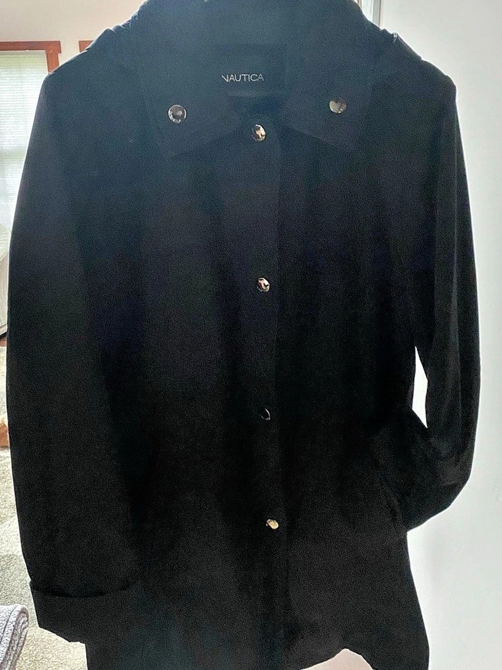 Nautica Women's Black Hooded Jacket Like New